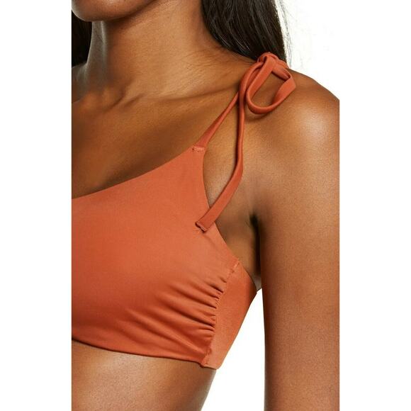 NWT Chelsea28 Brown Easy Retro String Bikini Swim Top - Picture 4 of 5